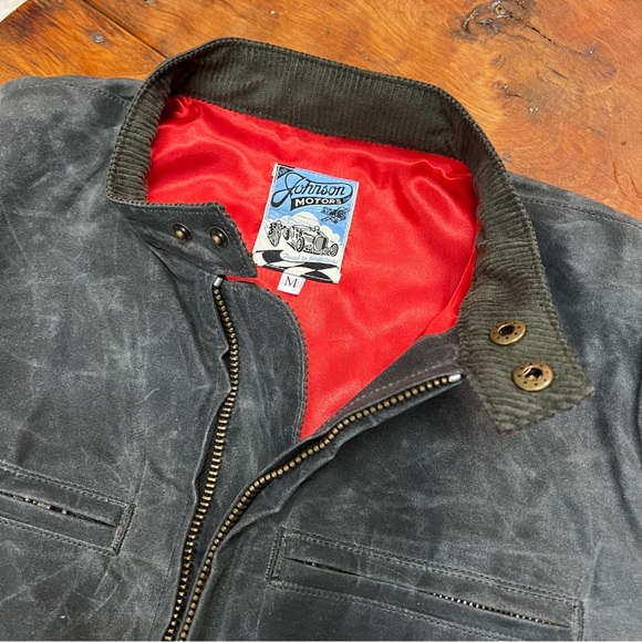 Johnson Motors dry wax heavy canvas cafe racer jacket. VERY RARE. NWT - Picture 2 of 10